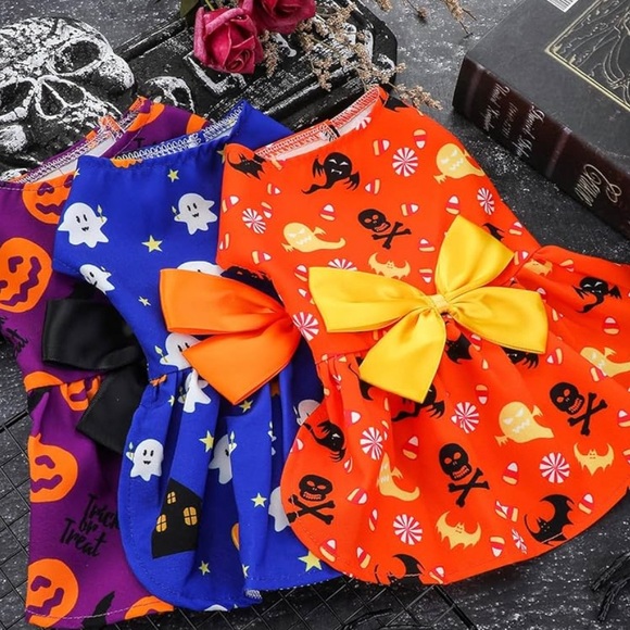 New SALE Set of 3 Dog Halloween costumes Cat Halloween costume Dog cat dress - Picture 9 of 12
